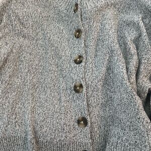 Madewell Heather Gray Button-Up Cardigan